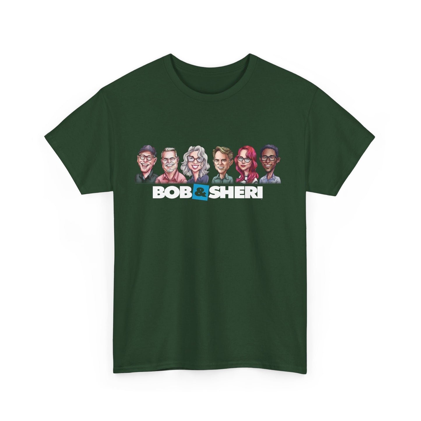 Bob & Sheri Caricature Unisex Heavy Cotton Tee