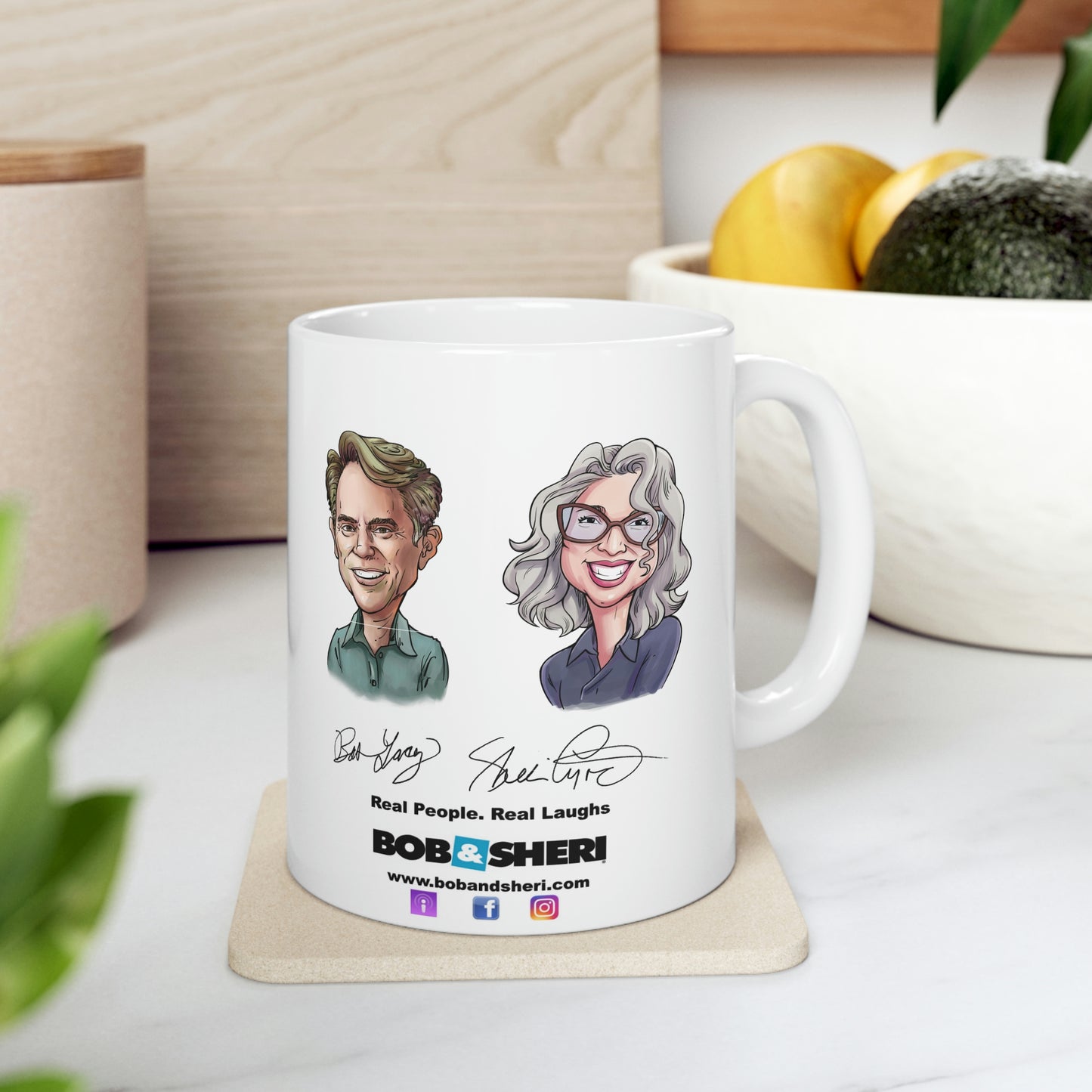 Bob & Sheri Caricature Mug 11oz