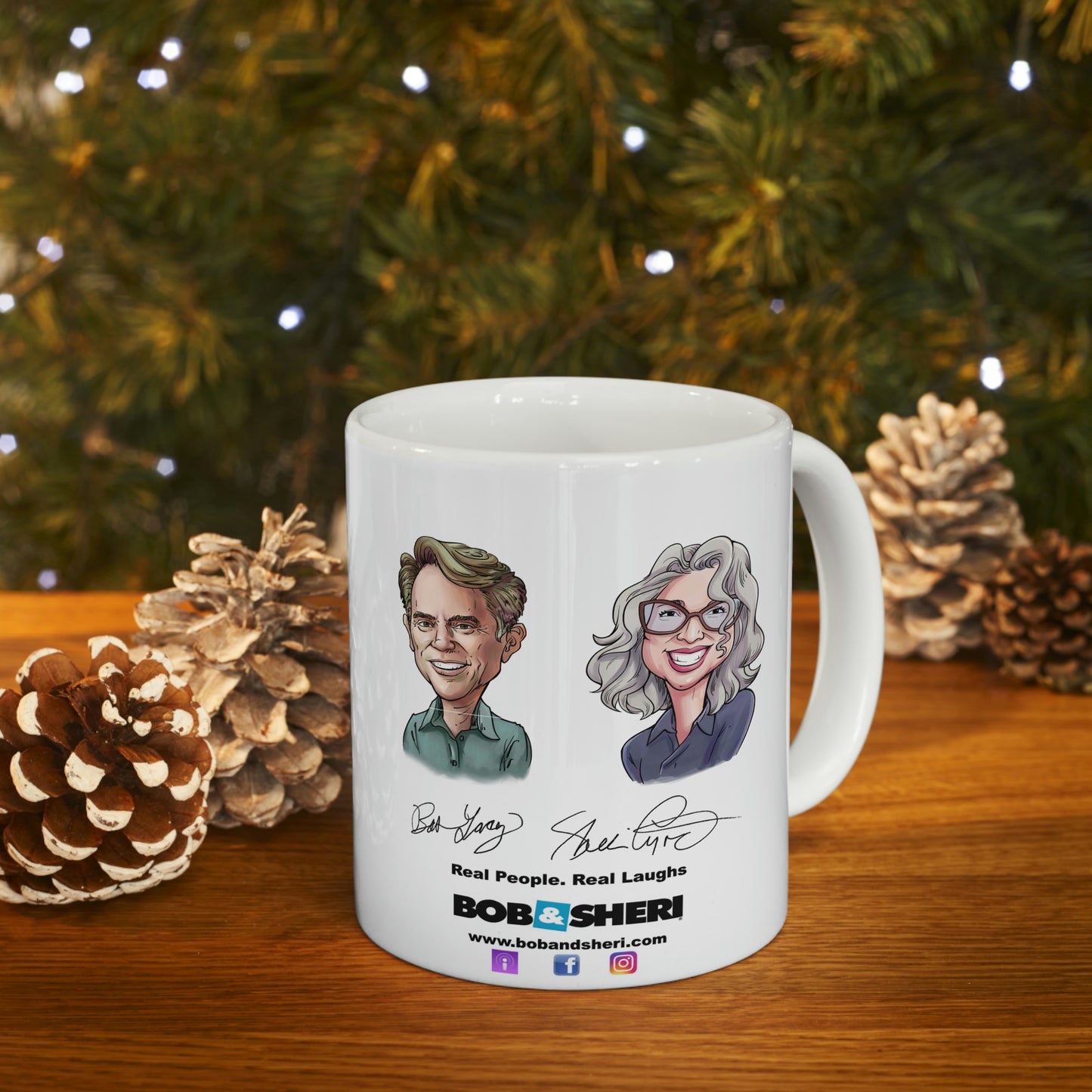 Bob & Sheri Caricature Mug 11oz