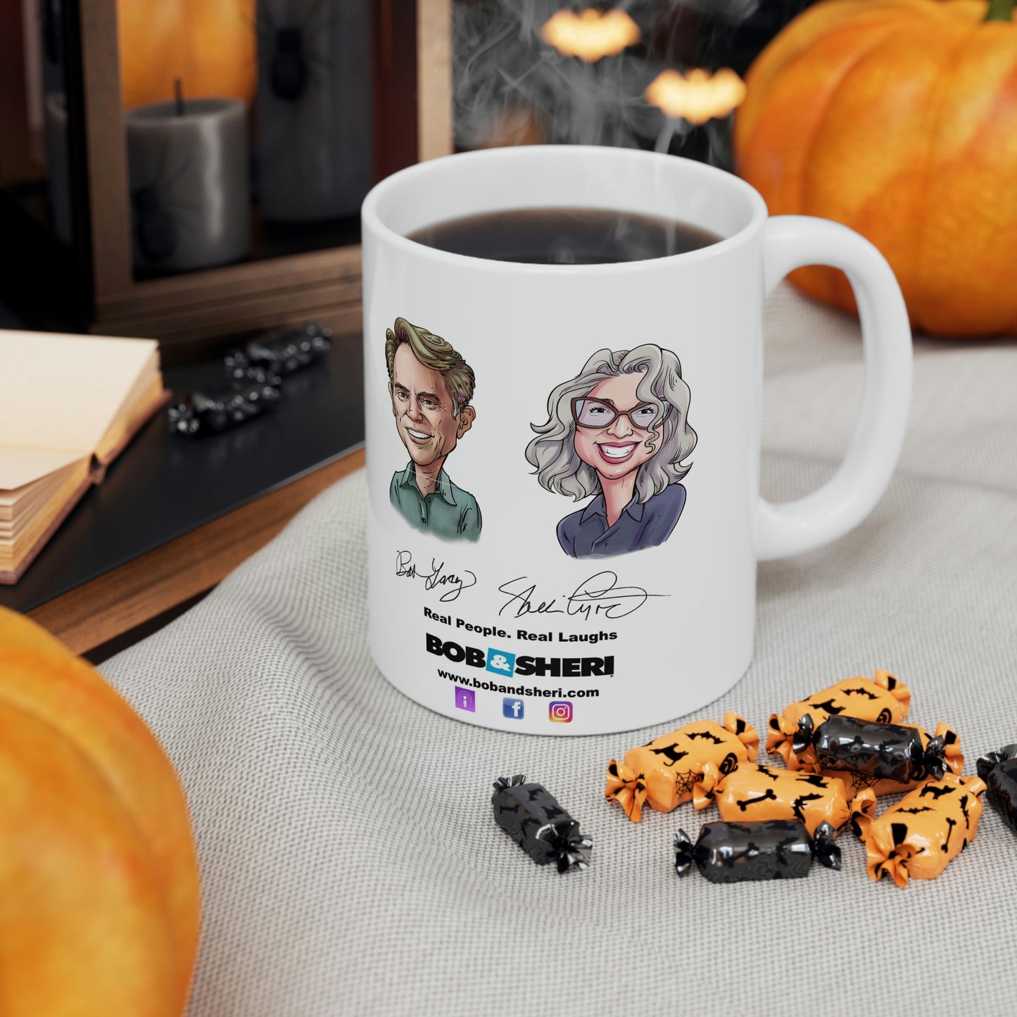 Bob & Sheri Caricature Mug 11oz