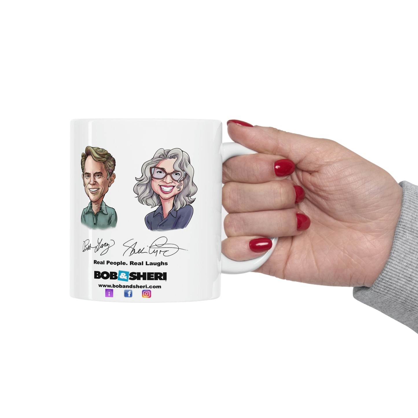 Bob & Sheri Caricature Mug 11oz